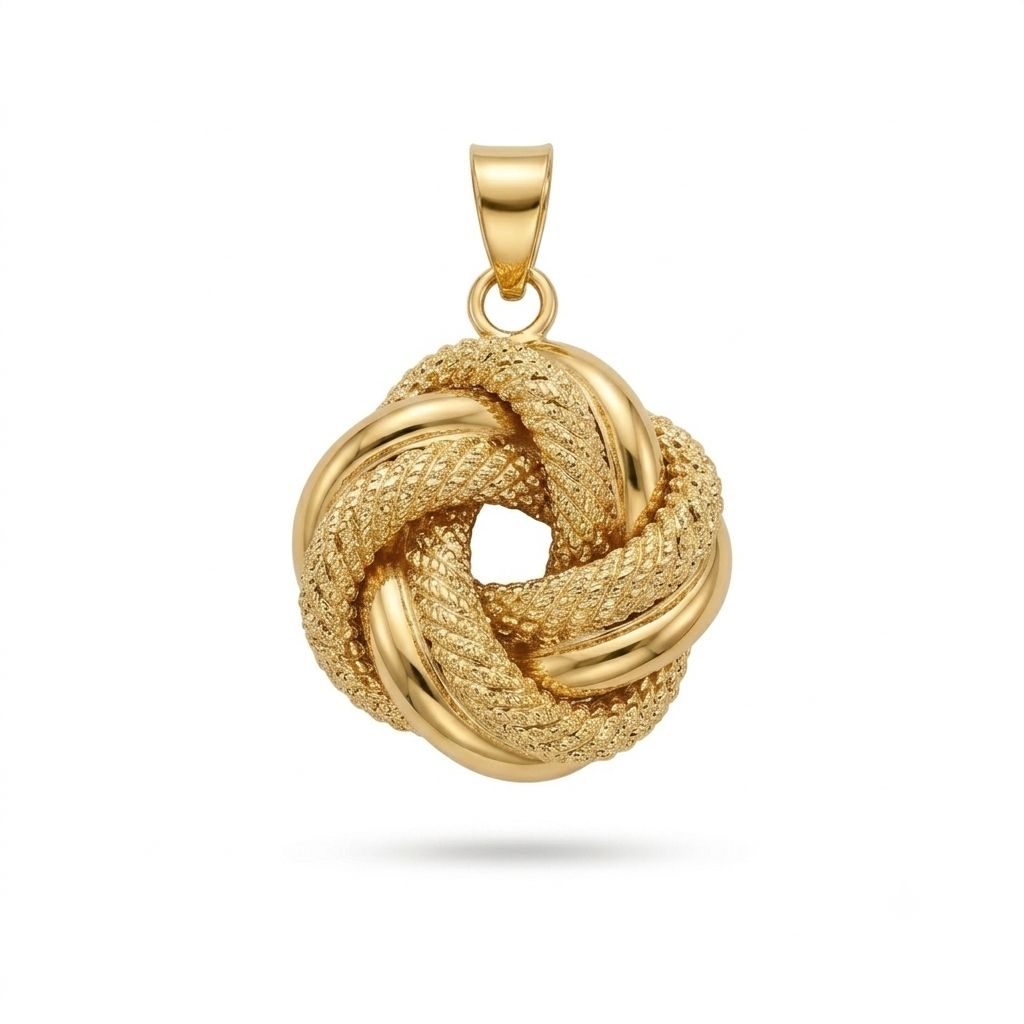 مدال گره عیار 750 وزن 0.95 گرم - طلا و جواهری فانی