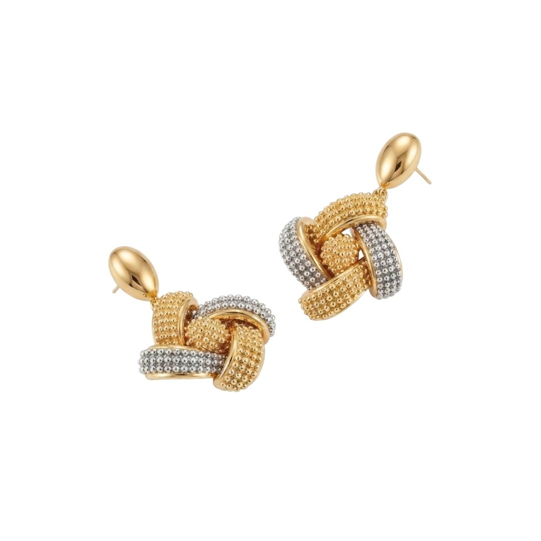 گوشواره اینووا کد 6 عیار 750 وزن 12 گرم - طلا و جواهری فانی